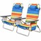 2-Pack 5-Position Folding Backpack Beach Reclining Chairs with Pillow